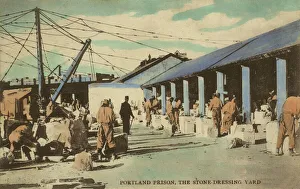 Portland Prison, Dorset - Stone-dressing Yard Portland Prison, Dorset - Stone-dressing Yard