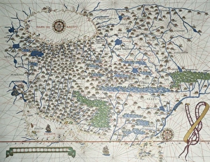 Portolan Atlas, 1587. Map of Asia, from Armenia Portolan Atlas, 1587. Map of Asia, from Armenia