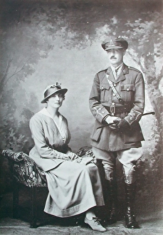 Portrait of an Officer of the Remounts Service with his wife Portrait of an Officer of the Remounts Service with his wife