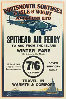 Royal Aeronautical Society Collection: Portsmouth, Southsea & Isle of Wight Aviation Poster