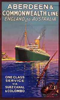 Poster advertising Aberdeen & Commonwealth Line cruises Poster advertising Aberdeen & Commonwealth Line cruises
