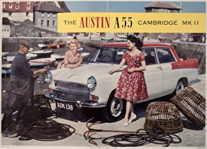 Poster advertising Austin Cambridge car Poster advertising Austin Cambridge car
