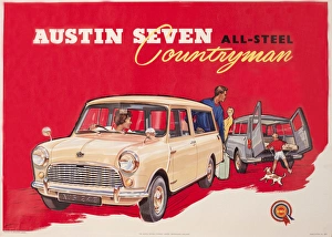 Poster advertising Austin Seven Countryman car Poster advertising Austin Seven Countryman car