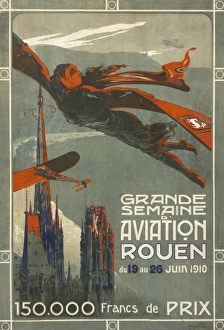 Poster advertising aviation week at Rouen, 1910 Poster advertising aviation week at Rouen, 1910
