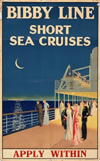 Poster advertising Bibby Line cruises Poster advertising Bibby Line cruises