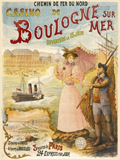 Poster advertising Boulogne sur Mer, France Poster advertising Boulogne sur Mer, France