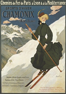 Poster advertising Chamonix and Mont Blanc Poster advertising Chamonix and Mont Blanc