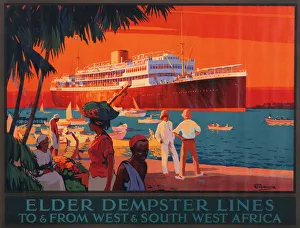 Poster advertising Elder Dempster Lines Poster advertising Elder Dempster Lines