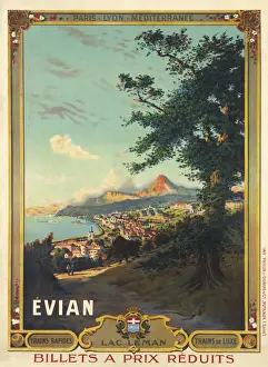 Evian les Bains Poster Print - French Railways Advertising