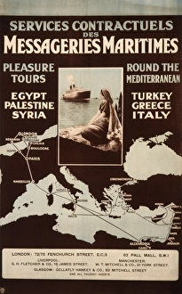 Poster advertising Messageries Maritimes Poster advertising Messageries Maritimes