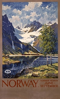 Poster advertising Norway for the summer season Poster advertising Norway for the summer season