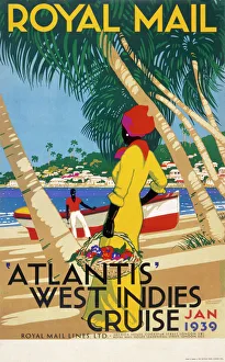 Poster advertising Royal Mail Lines to the West Indies Poster advertising Royal Mail Lines to the West Indies