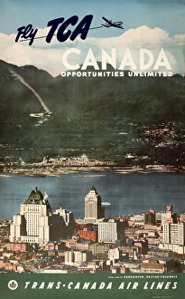 Poster advertising Trans-Canada Airlines Poster advertising Trans-Canada Airlines