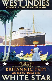Poster advertising White Star to the West Indies Poster advertising White Star to the West Indies