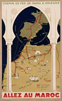 Poster for French railways to Morocco Poster for French railways to Morocco