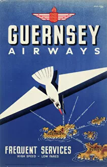 Royal Aeronautical Society Collection: Poster, Guernsey Airways