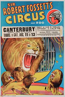 Poster, Sir Robert Fossetts Circus and Zoo Poster, Sir Robert Fossetts Circus and Zoo