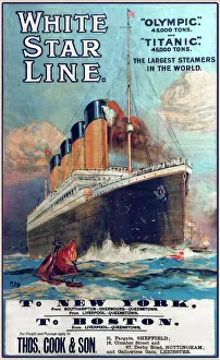 Poster - White Star Line liners RMS Titanic and RMS Olympic Poster - White Star Line liners RMS Titanic and RMS Olympic