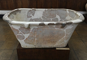 Pottery bath with four loop handles used probably as a coffi Pottery bath with four loop handles used probably as a coffi