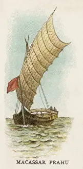 Indian Ocean Boats Prints: Prahu from Macassar