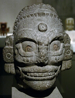 Pre-Columbian Art. Maya-Toltec. Head of the god of rain Pre-Columbian Art. Maya-Toltec. Head of the god of rain