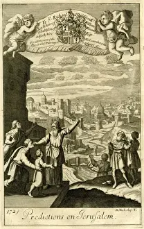 17th Century Print: Jerusalem Predictions - 2 Maccabees 5