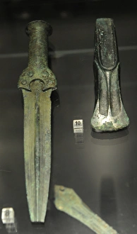 Prehistoric. Bronze Age. Northern Europe. Dagger and sword Prehistoric. Bronze Age. Northern Europe. Dagger and sword