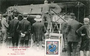 Vintage Biplane Aircraft Prints: Preparing for Flight