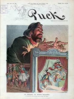 Prints of At present he works Bulgaria Macedonia Prints: Bulgaria Puppet Show Print, 1903