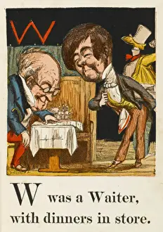 Print of a Waiter Presenting the Bill