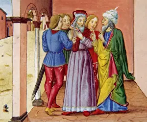 Print of Priests Searching for Jesus, Codex of Predis