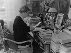 Princess Hermine Reuss of Greiz at her desk Princess Hermine Reuss of Greiz at her desk
