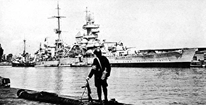 Prinz Eugen in Copenhagen Harbour; Second World War, 1945 Prinz Eugen in Copenhagen Harbour; Second World War, 1945