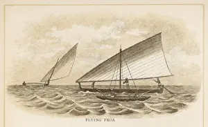 Pacific Islands Flying Proa Print