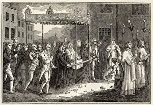 Roman Catholic Procession Prints: Procession of the Host 1820