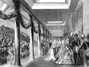 The procession of the royal wedding party, 1858 The procession of the royal wedding party, 1858