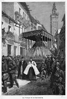 Procession at Seville Print