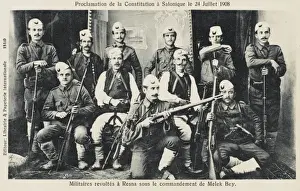 Proclamation of the new Constitution Print - Salonica 1908