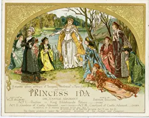 Theatre Prints: Gilbert & Sullivan, Princess Ida Programme Print circa 1880s