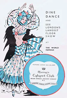Prints of Programme cover for Murrays Cabaret Club, London. Date unknown circa 1930s Dance Prints: Murrays Cabaret Club Programme Print circa 1930s