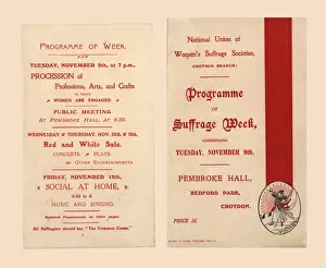Womens Rights 1909 Prints: Programme of Suffrage Week