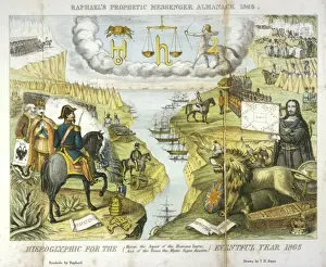 Print of Prophecy for 1865: The British Lion and the Papal Crown