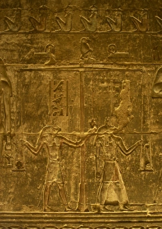 Ptolemaic temple of Hathor and Maat. Horus and Anubis . Reli Ptolemaic temple of Hathor and Maat. Horus and Anubis . Reli