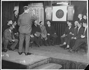 Print of Pub Darts Match at Merlins Cave, Clerkenwell