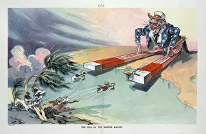 Uncle Sam Cartoon Prints: The pull of the Monroe magnet