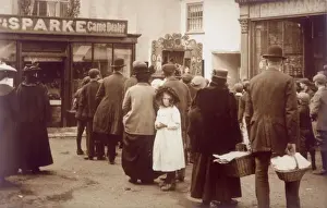 Prints of Punch and Judy show in a street in Okehampton, Devon Okehampton Prints: Print of Punch at Okehampton Street Scene