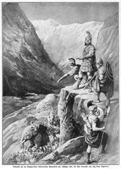 Hannibal Crossing Alps Prints: Punic War, Hannibal
