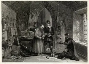 English Civil War Images Prints: Puritans in Monastery