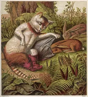 Historical Children's Literature Prints: Puss in Boots - 2