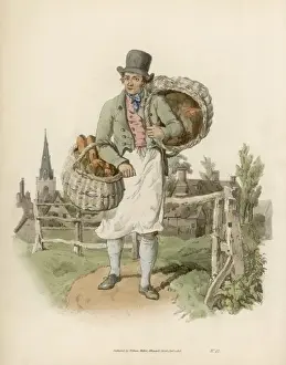 Vintage Bakery Scene Prints: Pyne - a Baker